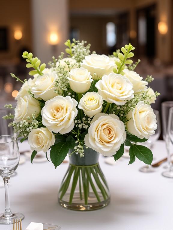 A wedding centerpiece based on the Fibonacci sequence.